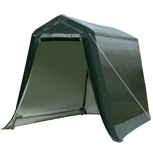 Outdoor Carport Shed with Sidewalls and Waterproof Ripstop Cover-6 x 8 ft - Image 5