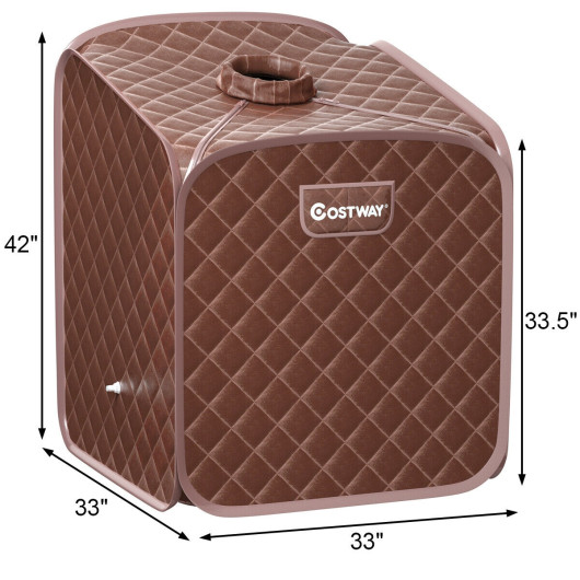 2L Portable Folding Steam Sauna Spa-Coffee - Image 5