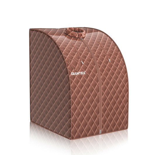 Portable Personal Steam Sauna Spa with 3L Blast-proof Steamer Chair-Coffee - Image 3