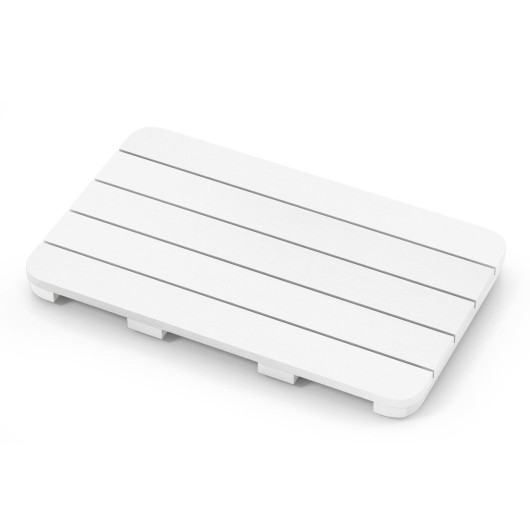 Waterproof HIPS Spa Shower Mat for Bathroom with Non Slip Foot Pads-White - Image 4
