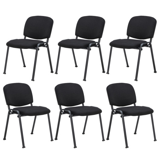 Office Chair with Metal Frame and Padded Cushions for Conference Room-Set of 5 - Image 3