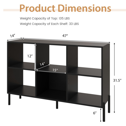 Open-Back Bookshelf with Drawer for Study-Black - Image 4