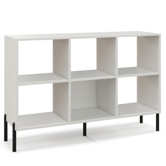 Open-Back Bookshelf with Drawer for Study-White - Image 2