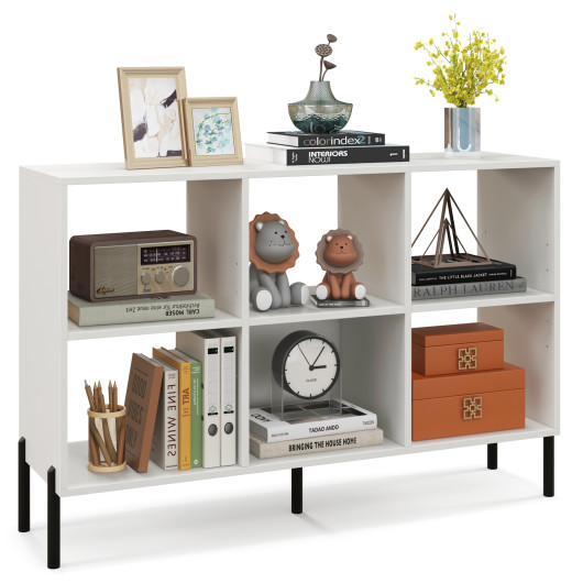 Open-Back Bookshelf with Drawer for Study-White - Image 3