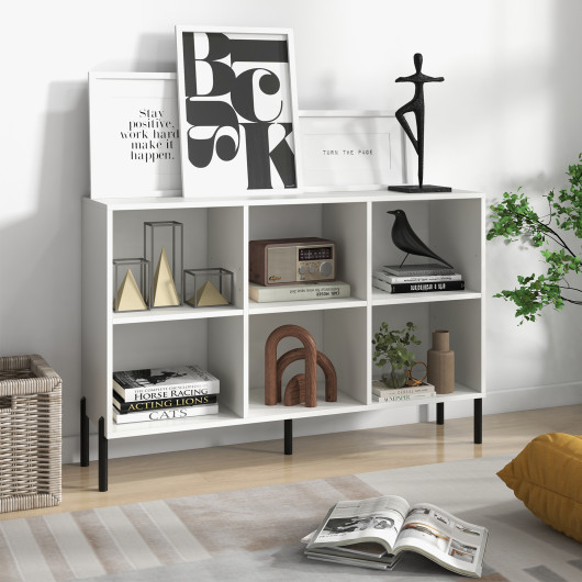 Open-Back Bookshelf with Drawer for Study-White - Image 5