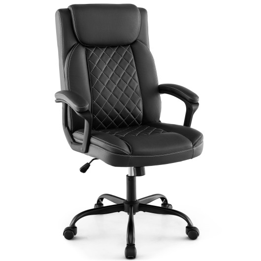 High Back Ergonomic Executive Chair with Thick Headrest Cushion-Black - Image 2