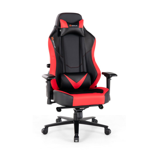 360 Swivel Computer Chair with Casters for Office Bedroom-Red - Image 2