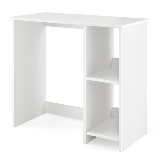 31.5 Inch Modern Home Office Desk with 2 Compartments-White - Image 2