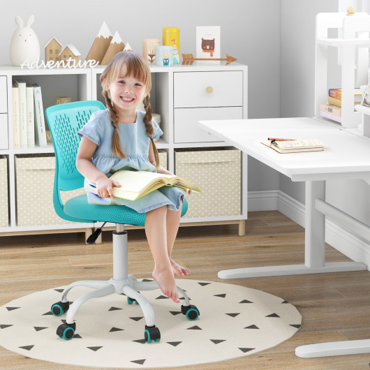 Ergonomic Children Study Chair with Adjustable Height-Turquoise - Image 5