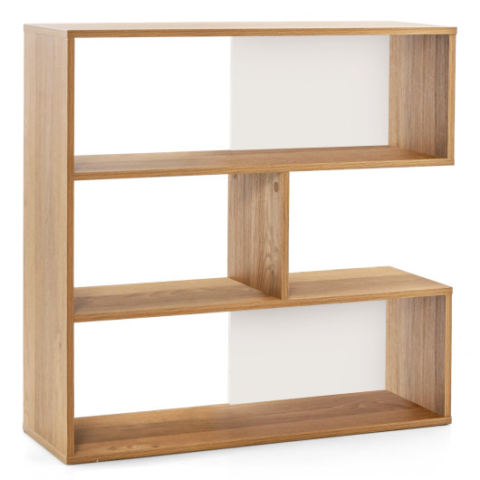 Concave Bookshelf 3-Shelf Open Bookcase with Anti-Toppling Device for Living Room Study Office - Image 3