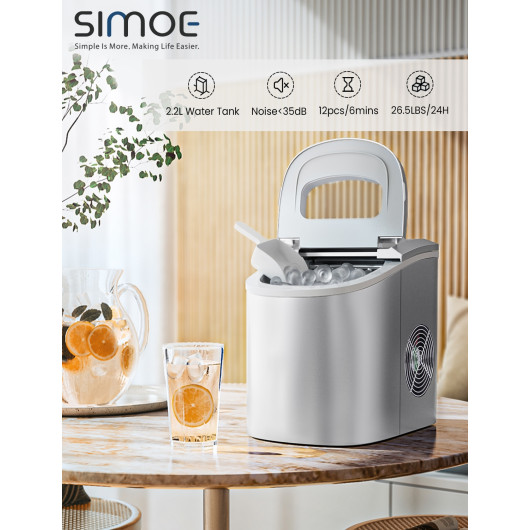 Mini Portable Compact Electric Ice Maker Machine-Silver - Q-Zec Marketplace