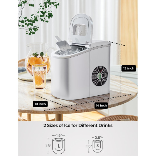 Mini Portable Compact Electric Ice Maker Machine-Silver - Q-Zec Marketplace