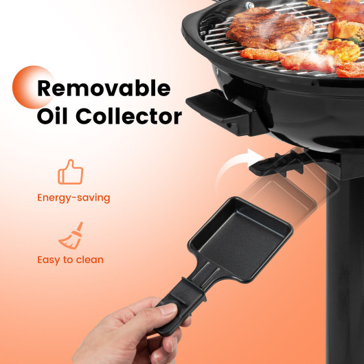 1600W Electric BBQ Grill with Removable Non-Stick Warming Rack - Image 4