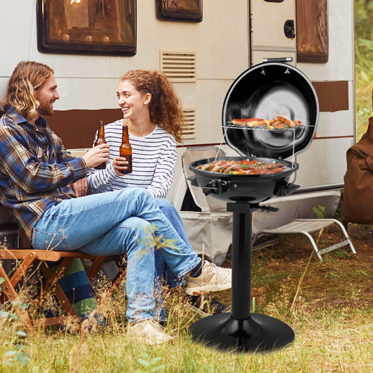 1600W Electric BBQ Grill with Removable Non-Stick Warming Rack - Image 3