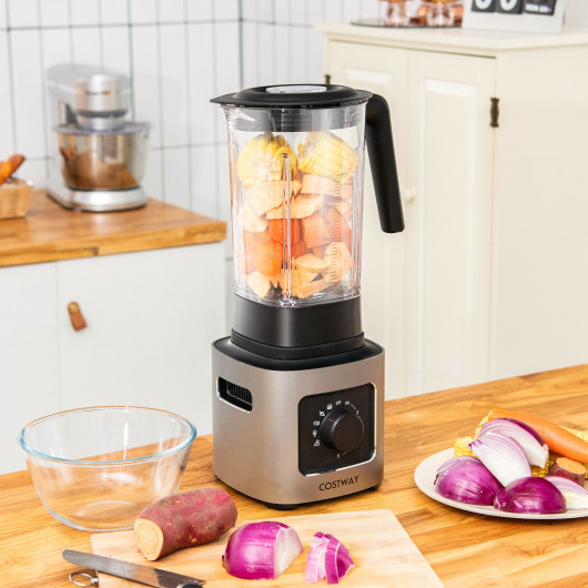 1500W 5-Speed Countertop Smoothie Blender with 5 Presets and 68oz Tritan Jar-Silver - Image 4