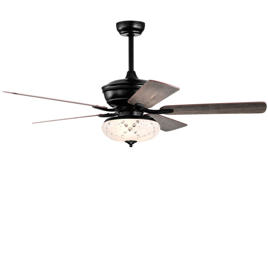 52 Inch Ceiling Fan with 3 Wind Speeds and 5 Reversible Blades-Gray - Image 4