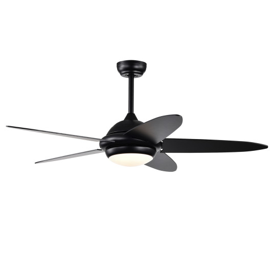 52 Inch Ceiling Fan with Lights and 3 Lighting Colors-Black - Image 3
