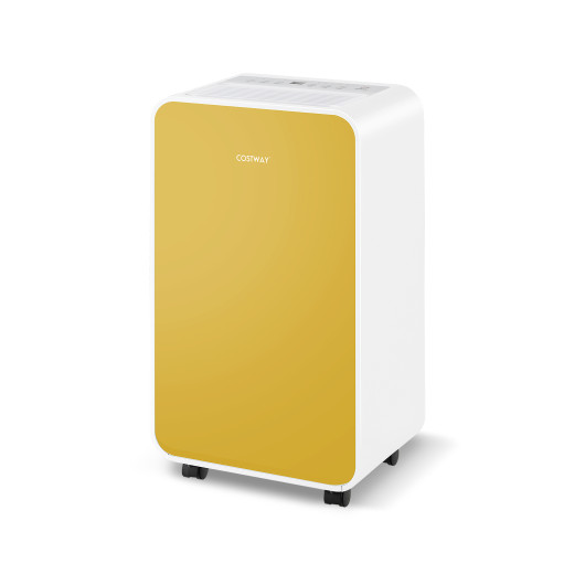 32 Pints-Day Portable Quiet Dehumidifier for Rooms up to 2500 Sq. Ft-Yellow