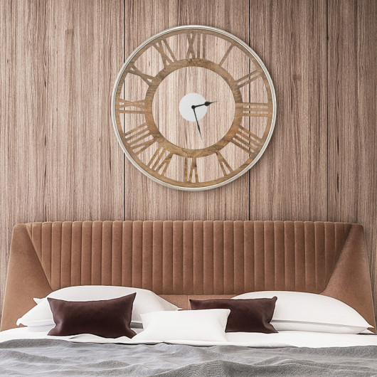 16 - 20 Inch Silent Wall Clock with Classic Frame and Classic Roman Number-20 Inch - Image 2