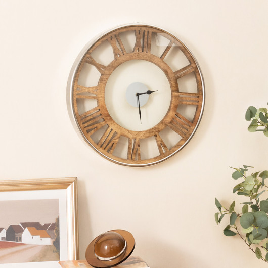 16 - 20 Inch Silent Wall Clock with Classic Frame and Classic Roman Number-20 Inch - Image 6