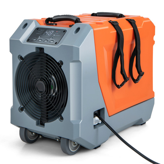 163 Pints-Day Commercial Dehumidifier with Pump and Drain Hose-Orange