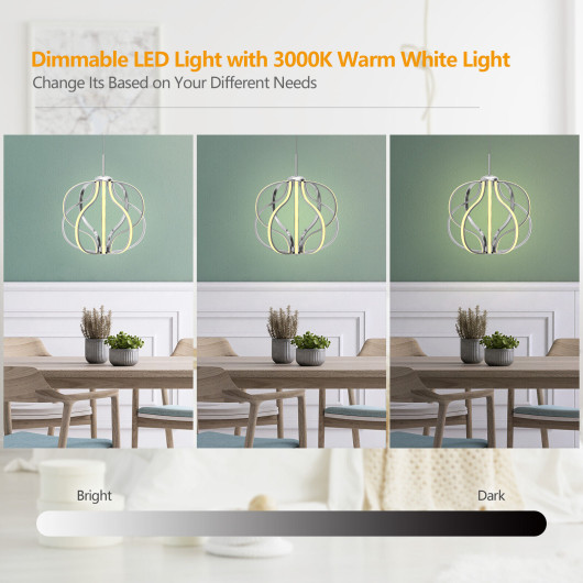 Modern Dimmable Warm White LED Chandelier - Image 6