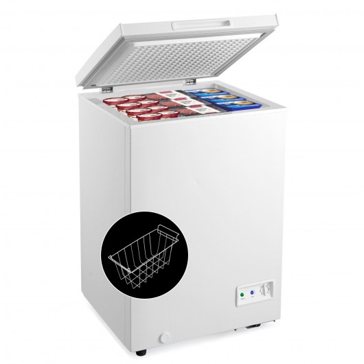3.5-5 Cu.ft Compact Chest Freezer with Removable Storage Basket-3.5 Cubic - Image 6