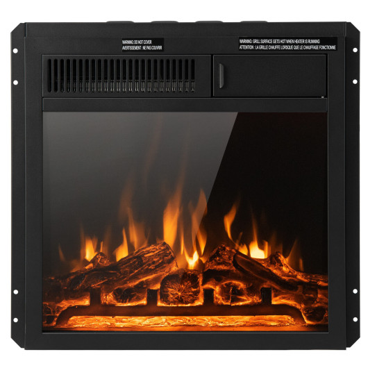 18-22.5 Inch Electric Fireplace Insert with 7-Level Adjustable Flame Brightness