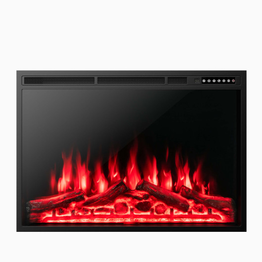 34-37 Inch Electric Fireplace Recessed with Adjustable Flames