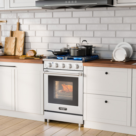 24 Inches Freestanding Natural Gas Range with 4 Burners Cooktop - Image 5