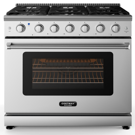 36 Inches Freestanding Natural Gas Range with 6 Burners Cooktop - Image 3
