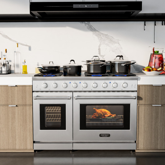 48 Inches Freestanding Natural Gas Range with 7 Burners Cooktop - Image 6