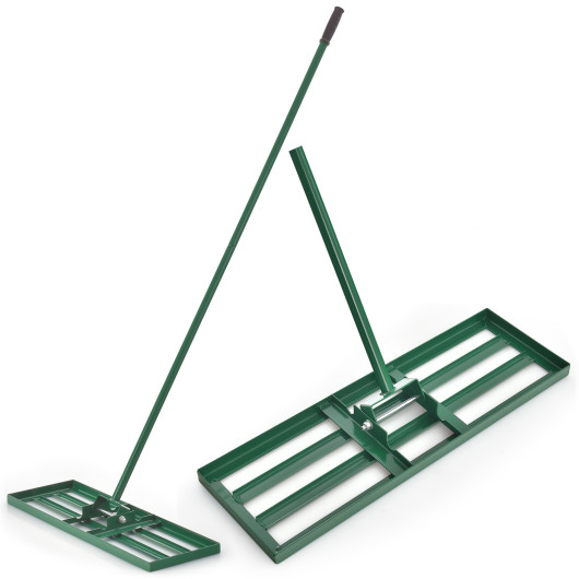 30-36-42 x 10 Inch Lawn Leveling Rake with Ergonomic Handle-30 inches