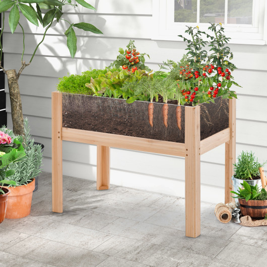 30-47 Inch Wooden Raised Garden Bed-S - Image 3