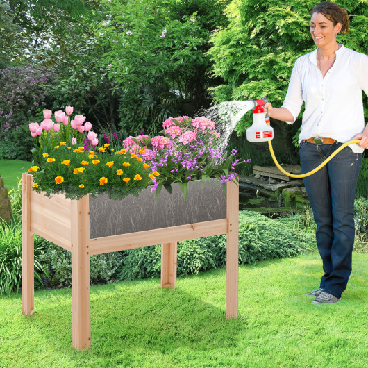 30-47 Inch Wooden Raised Garden Bed-S - Image 4