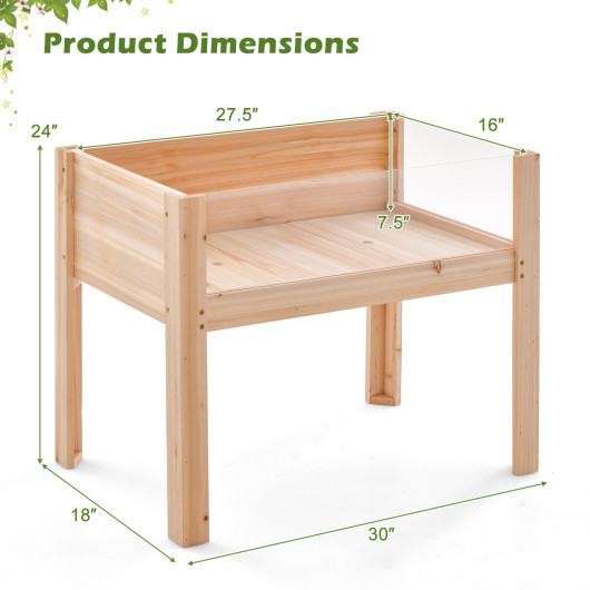 30-47 Inch Wooden Raised Garden Bed-S - Image 5