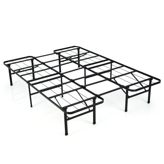 Full-King Size Folding Steel Platform Bed Frame for Kids and Adults-Full Size