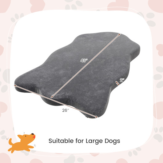 Orthopedic Dog Bed with Memory Foam Support for Large Dogs-Gray - Image 3