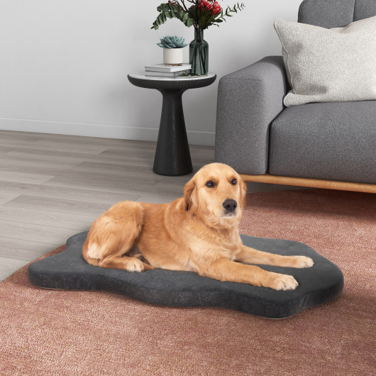 Orthopedic Dog Bed with Memory Foam Support for Large Dogs-Gray - Image 5