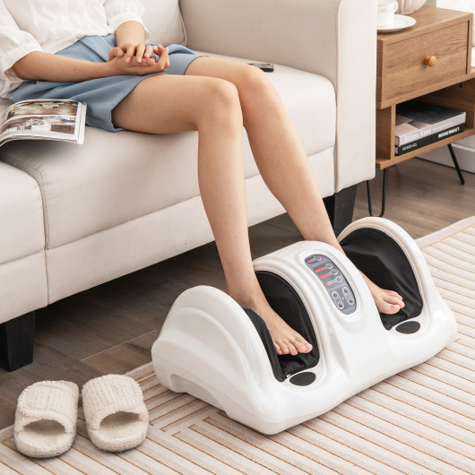Therapeutic Shiatsu Foot Massager with High Intensity Rollers-White - Image 6