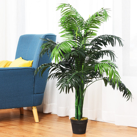 3.5 Feet Artificial Areca Palm Decorative Silk Tree with Basket - Image 5