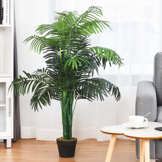 3.5 Feet Artificial Areca Palm Decorative Silk Tree with Basket - Image 2