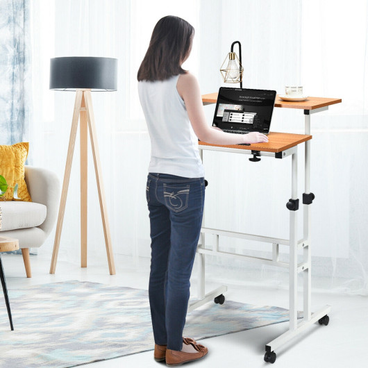 2 in 1 Height Adjustable Sit Standing Computer Desk - Image 3