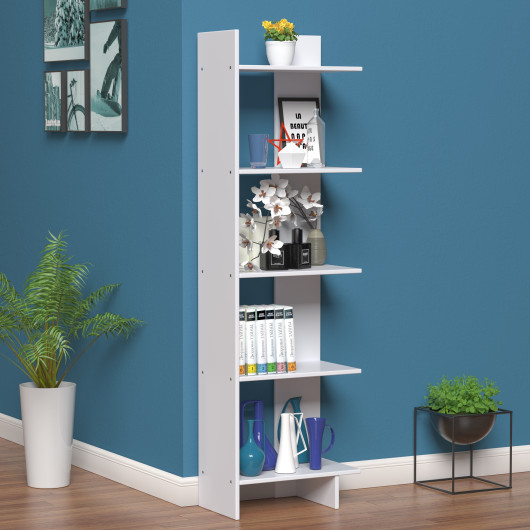 5-tier Freestanding Decorative Storage Display Bookshelf - Image 5