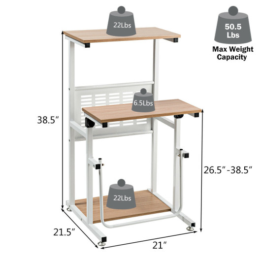 Height Adjustable Stand Up Desk Computer Workstation - Image 5