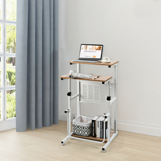 Height Adjustable Stand Up Desk Computer Workstation - Image 2