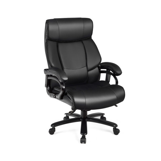 Big & Tall 400lb PU Leather Massage Office Chair-Black - Image 6