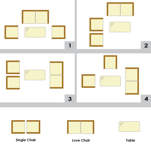 4 Pcs Patio Rattan Cushioned Sofa Furniture Set with Tempered Glass Coffee Table-Red - Image 5