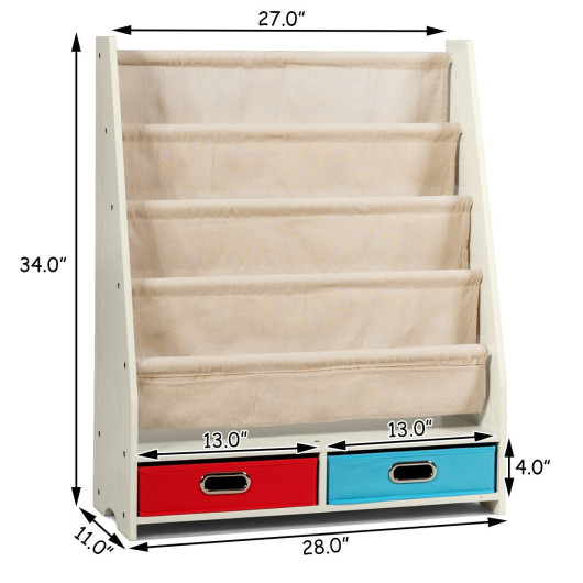 Kids Book and Toys Organizer Shelves-Beige - Image 6