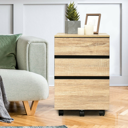 3-Drawer Mobile File Cabinet for Home Office - Image 5